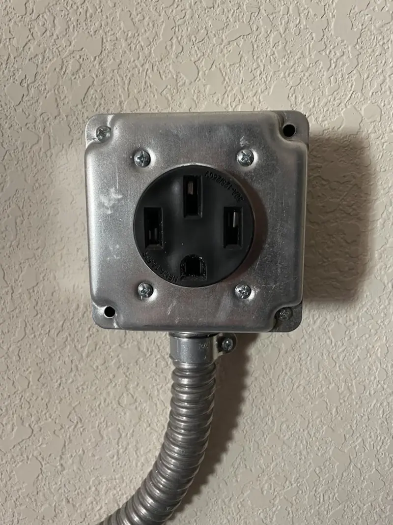 NEMA 14-50 outlet installed for Electrical Panel Upgrade in Highland